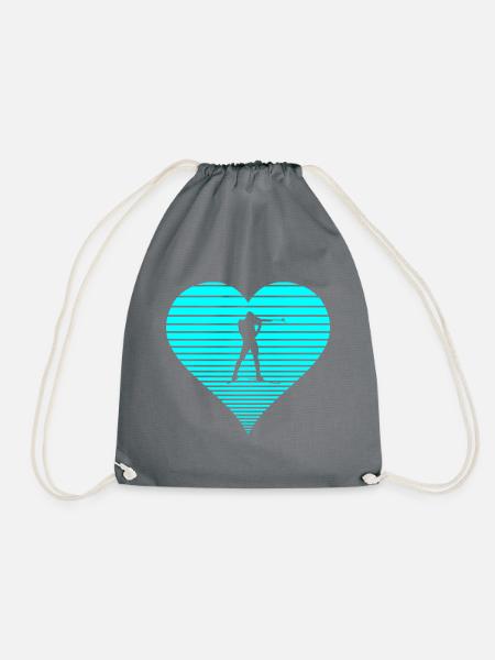 biathlon - Drawstring Bag - grey