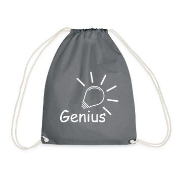 Glühbirne GENIUS - Turnbeutel - Grau - Vorne