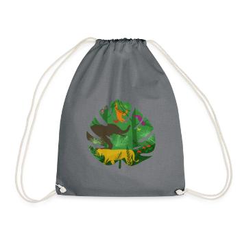 Jungle animals - Drawstring Bag - grey - Front