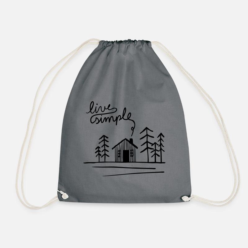 live simple - Turnbeutel - Grau