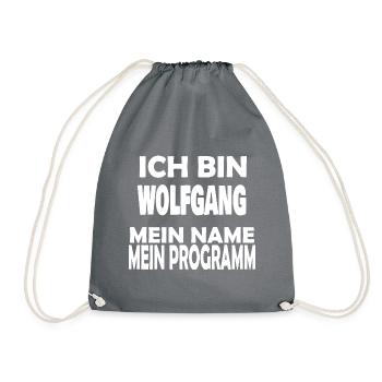 Programm Name WOLFGANG - Turnbeutel - Grau - Vorne
