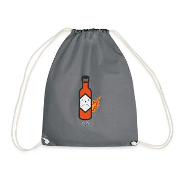 Chilli Sauce - Drawstring Bag - grey - Front