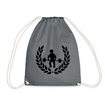 BODYBUILDING WEIGHTING PUMPS - Drawstring Bag - grey - Front