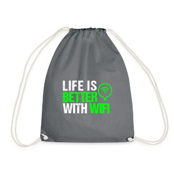 Wifi Wifi Informaticien Programmeur Geek Cadeau - Sac de sport léger - gris - Devant