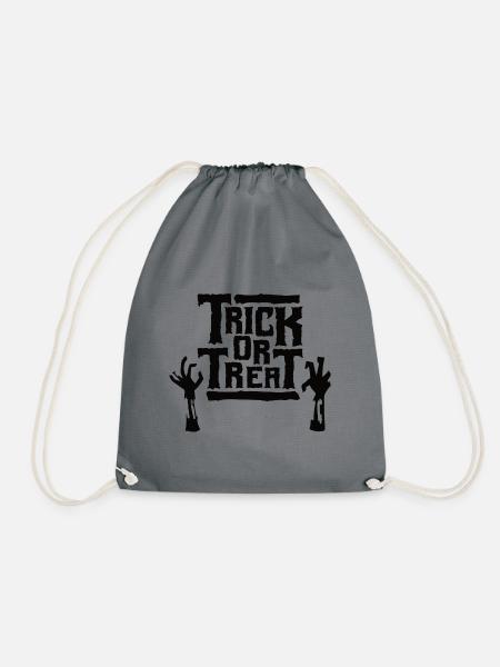 Trick or Treat - Halloween - Turnbeutel - Grau