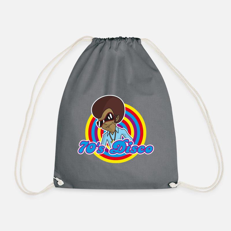 70's disco - Drawstring Bag - grey