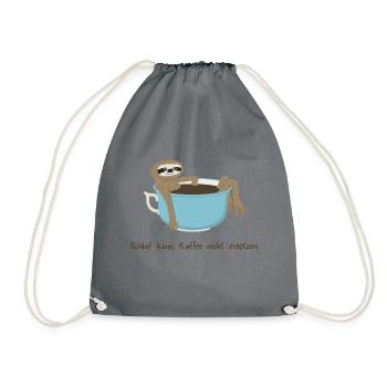Schlaf kann Kaffee nicht ersetzen - Turnbeutel - Grau - Vorne