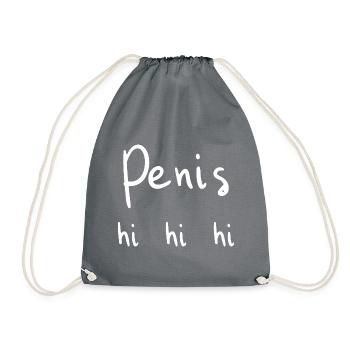Drôle de proverbes pénis - Sac de sport léger - gris - Devant