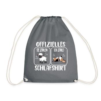 Beagle Schlafshirt - Turnbeutel - Grau - Vorne