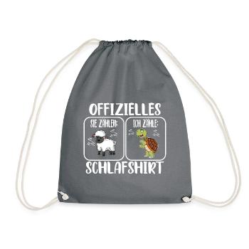 Schlafshirt Schildkröte - Turnbeutel - Grau - Vorne