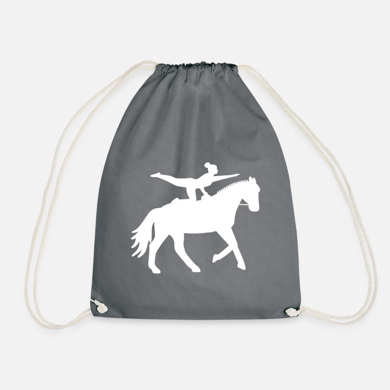Voltigieren mit Pferd - Volti - Turnbeutel - Grau