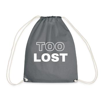Too Lost - Drawstring Bag - grey - Front