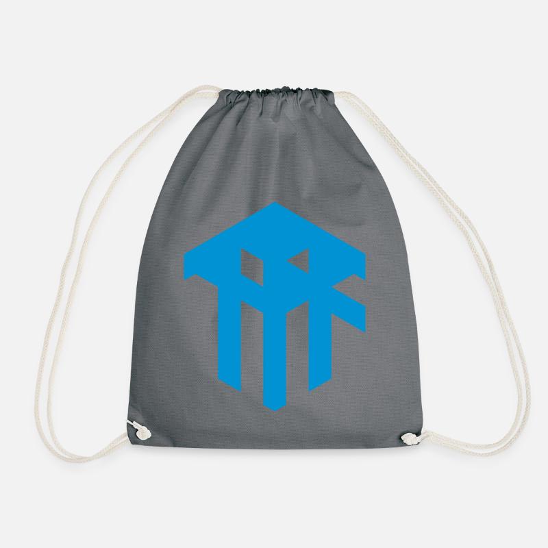 "Teiwaz/Tiwaz" (Tyr, Tir) Vector bind rune, QRF0 © - Turnbeutel - Grau