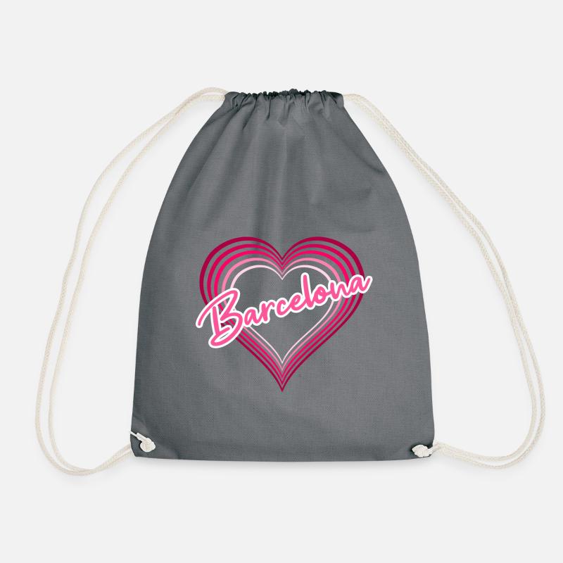 Barcelona - Drawstring Bag - grey