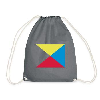 Maritime Signals –Zulu - Drawstring Bag - grey - Front