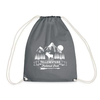 Yellowstone Nationalpark-Kleidungs-Kleid - Turnbeutel - Grau - Vorne