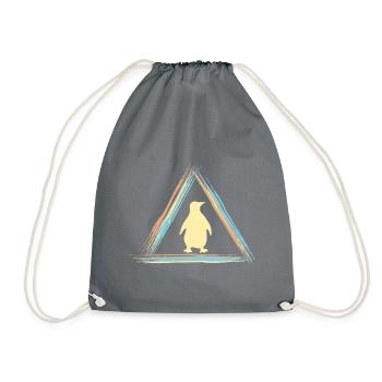 Pinguin - Turnbeutel - Grau - Vorne