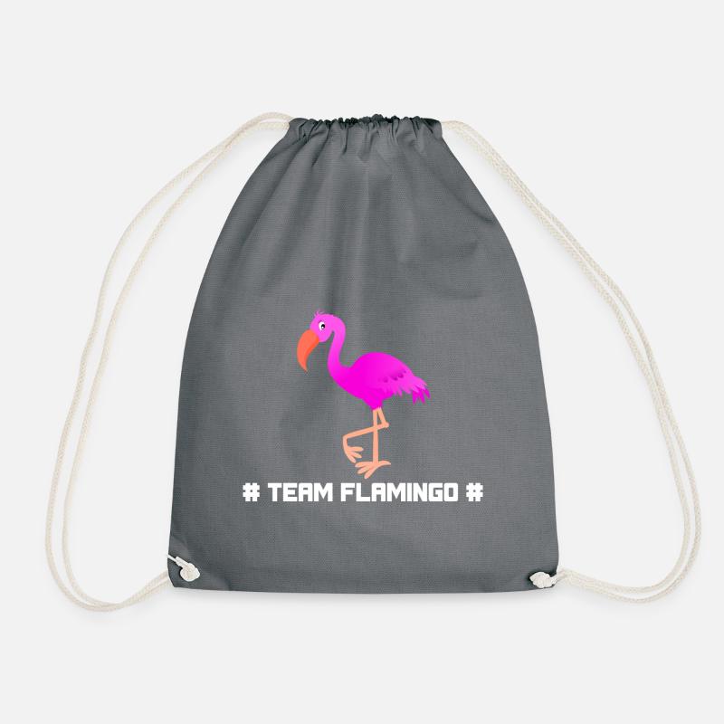 Team Flamingo - Turnbeutel - Grau