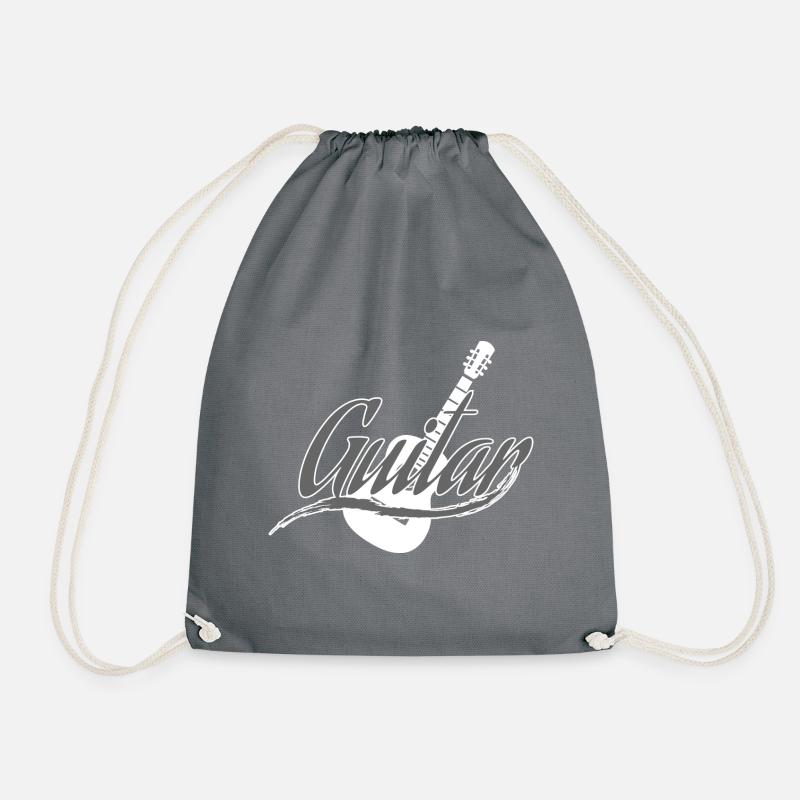 guitar - Drawstring Bag - grey