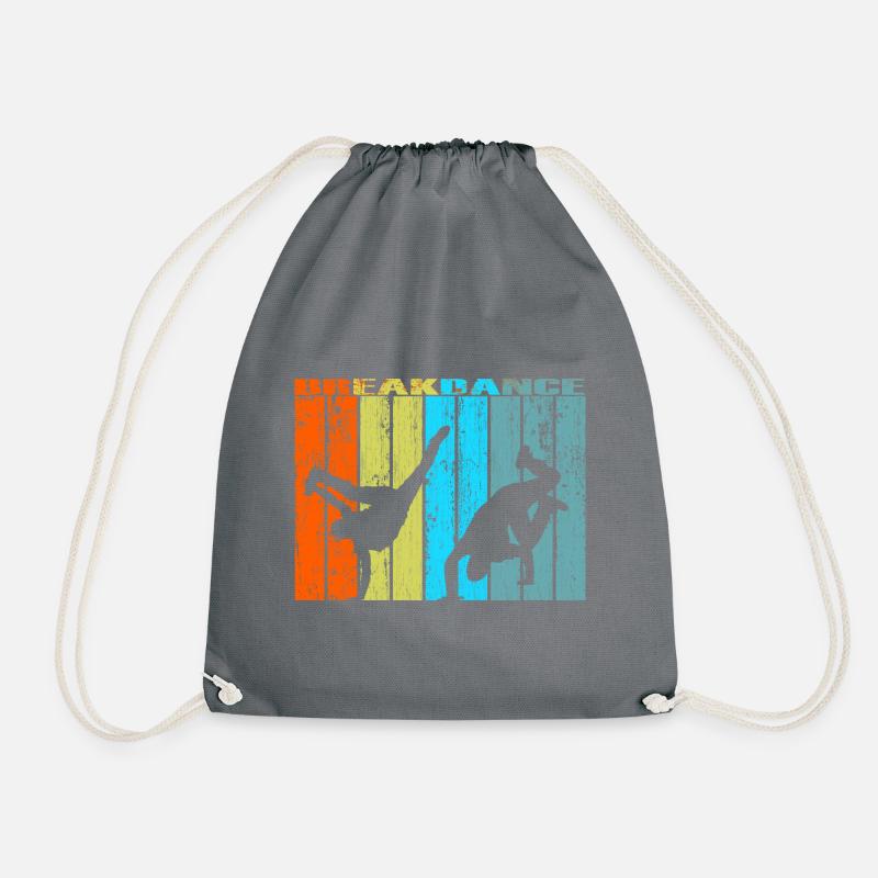 breakdance retro vintage Geschenk - Turnbeutel - Grau