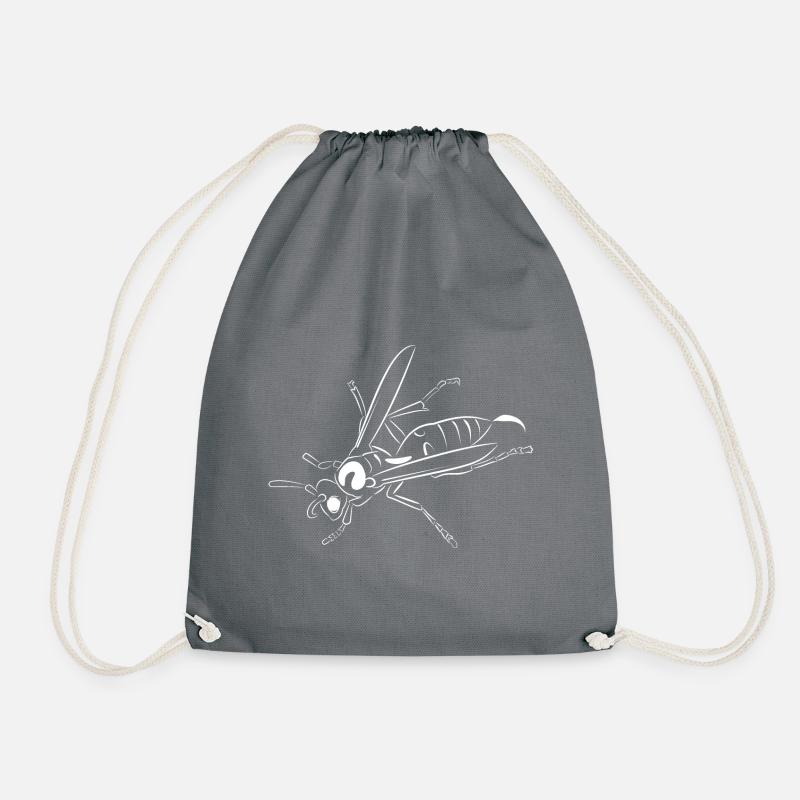 Wasp knows - Drawstring Bag - grey