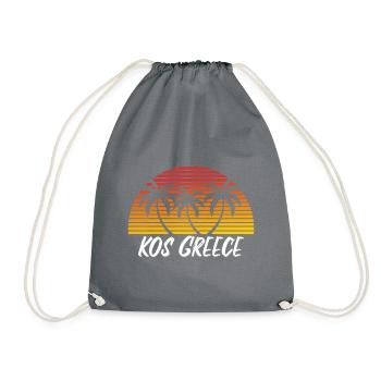 Kos Griechenland - Turnbeutel - Grau - Vorne