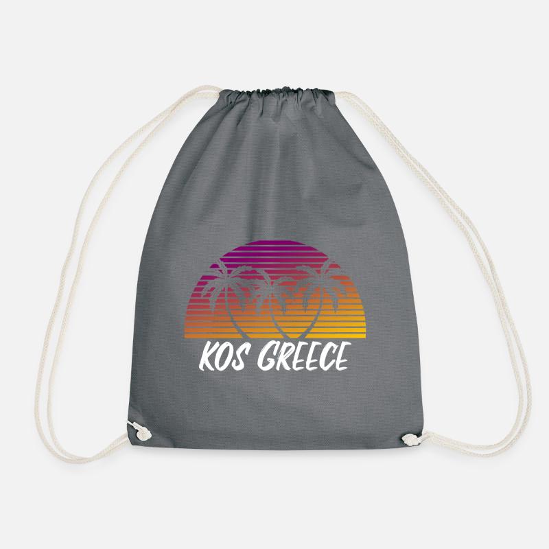 Kos Griechenland - Turnbeutel - Grau