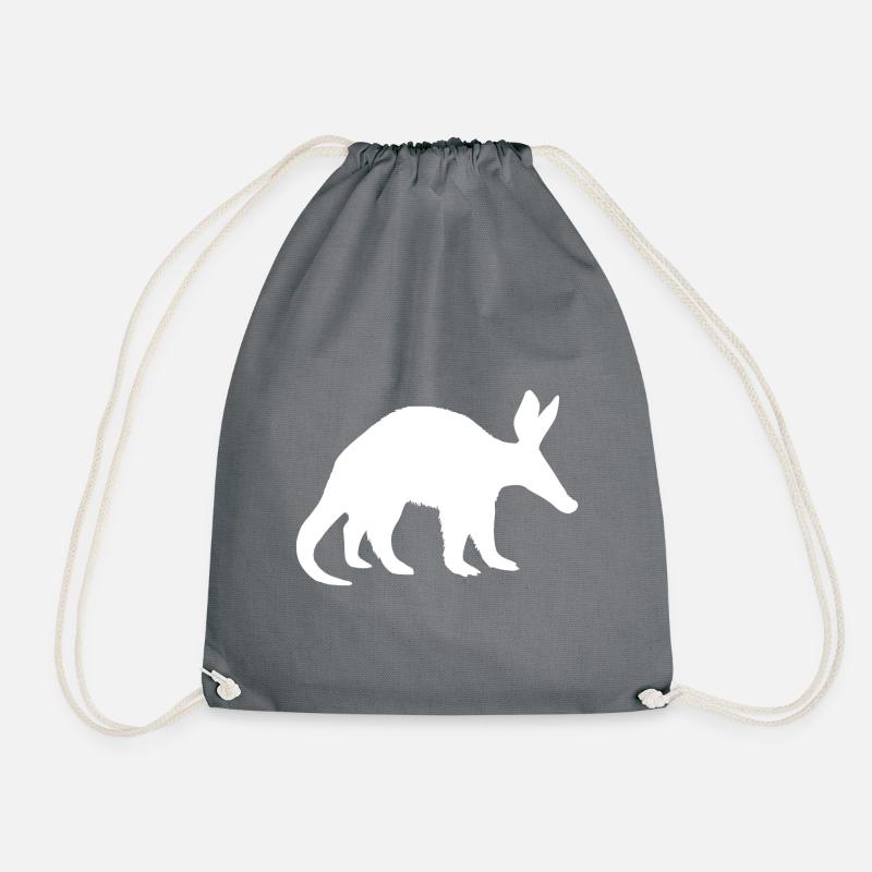 Erdferkel Geschenk - Turnbeutel - Grau