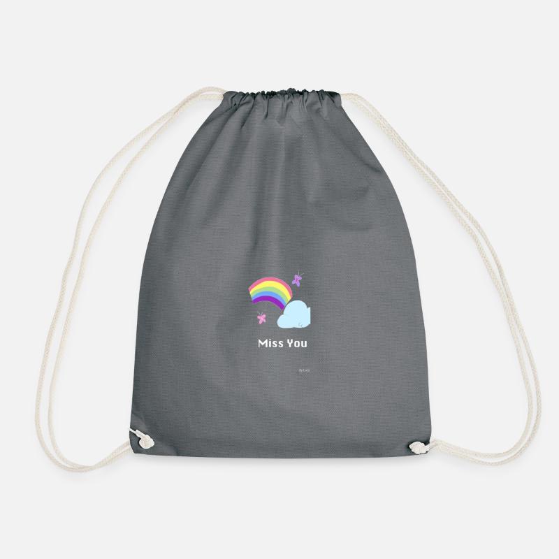 Miss You Rainbow - Turnbeutel - Grau