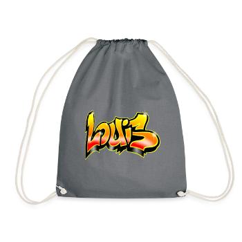 Graffiti Tag prénom Louis - Sac de sport léger - gris - Devant