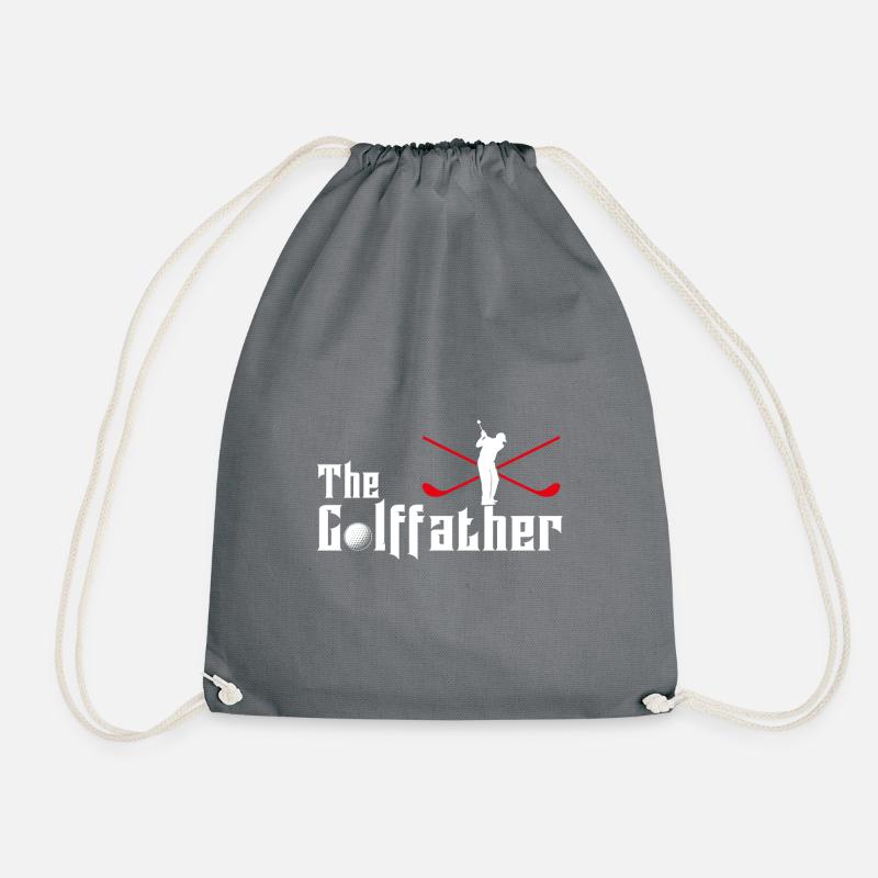 Golf golfen Golfplatz Pate Opa Weihnachts Geschenk - Turnbeutel - Grau