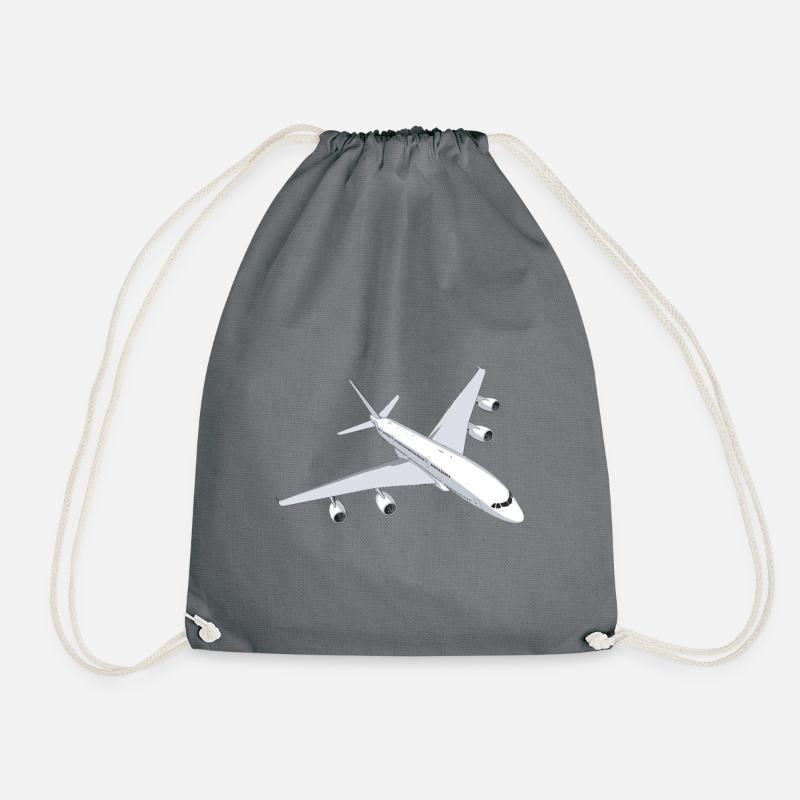 Avion Avion de passagers Avion à réaction - Sac de sport léger - gris