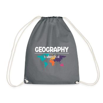Geography Is Where Its At - Turnbeutel - Grau - Vorne