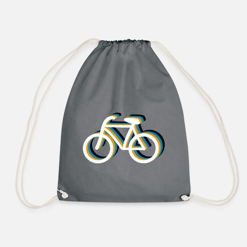 Bicycle bike - Drawstring Bag - grey