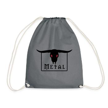 Metal für Festivals - Turnbeutel - Grau - Vorne