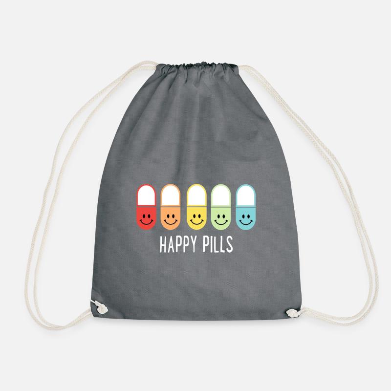 Happy Pills - Turnbeutel - Grau