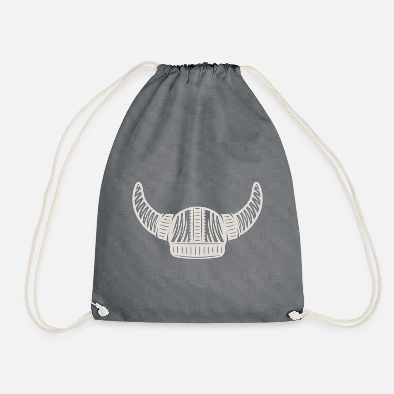 Wikingerhelm - Turnbeutel - Grau