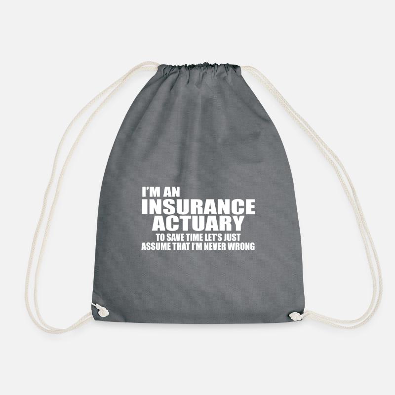 Insurance Actuary - Drawstring Bag - grey
