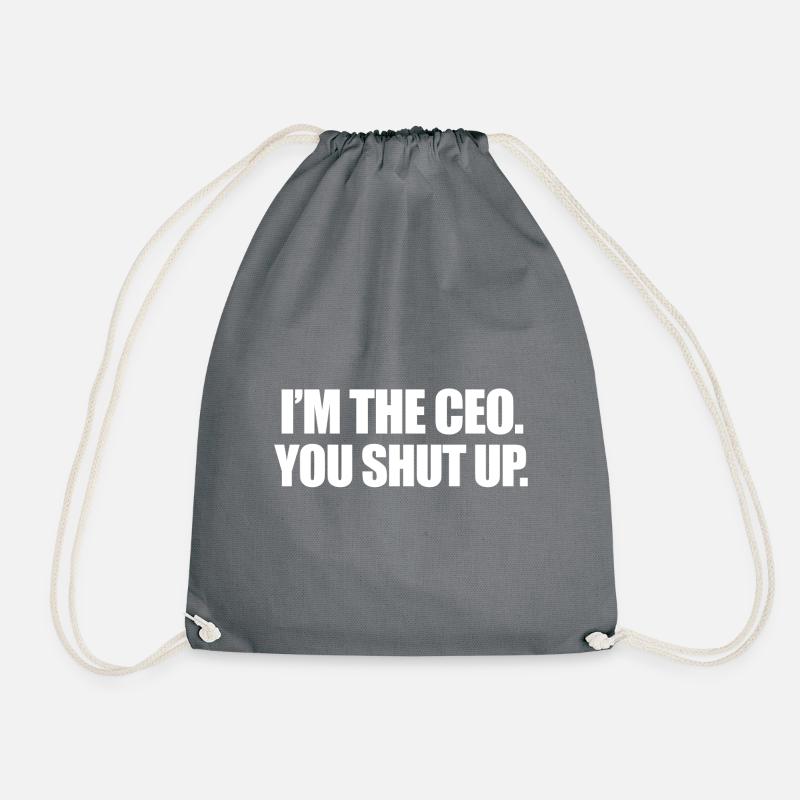 I'm the CEO - Drawstring Bag - grey