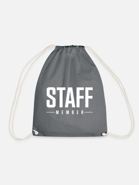 staff member - Turnbeutel - Grau