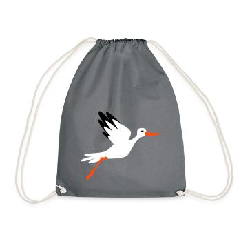 Storch - Turnbeutel - Grau - Vorne