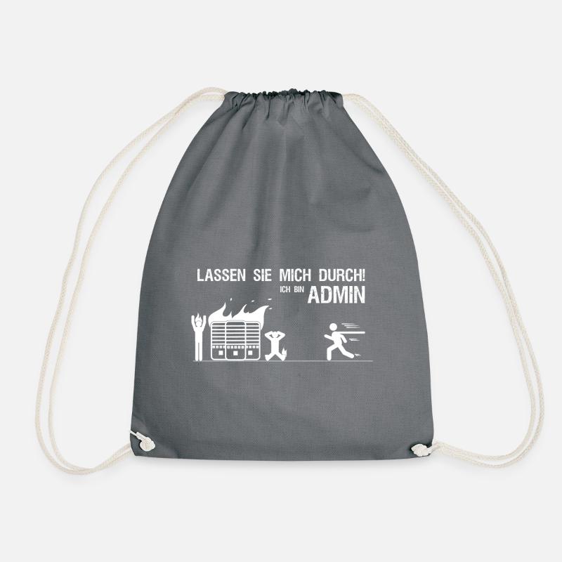 Lassen sie mich durch ich bin Admin IT Geschenk - Turnbeutel - Grau