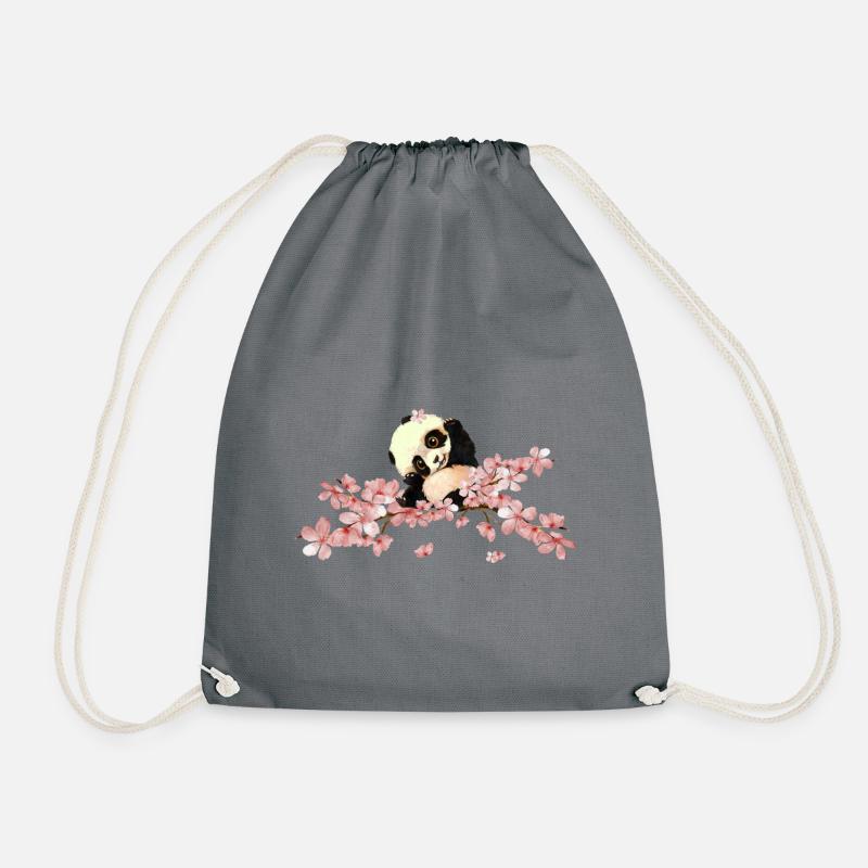niedlicher Panda - Turnbeutel - Grau