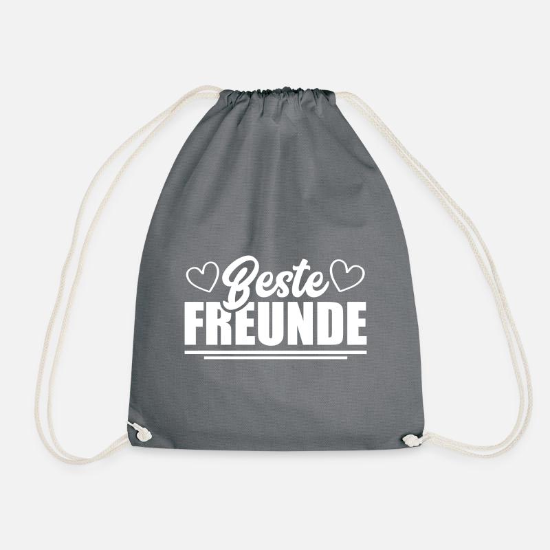 Beste Freunde Freundschaft - Turnbeutel - Grau