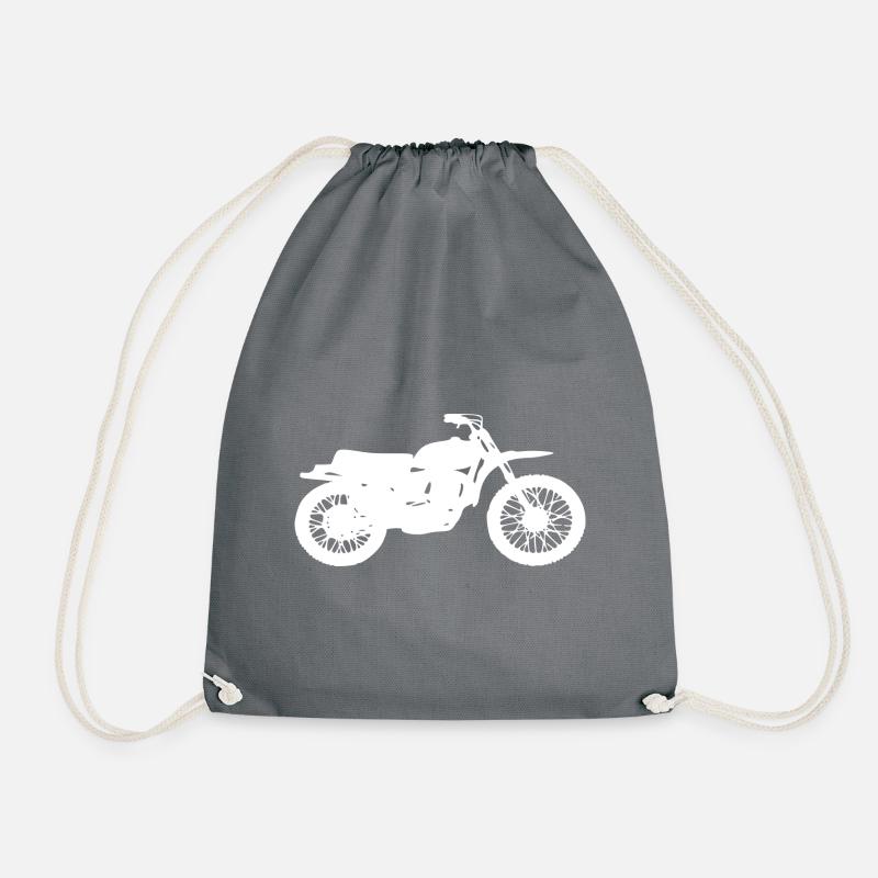 Enduro Motorcycle - Drawstring Bag - grey
