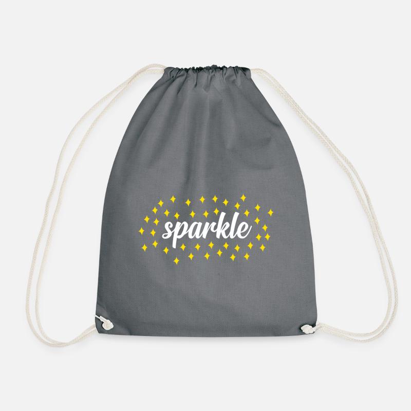 Sparkle - Drawstring Bag - grey