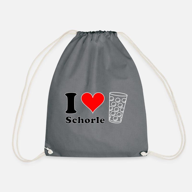 I love Schorle - I love Schorle - Drawstring Bag - grey