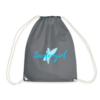 Surfergirl - Turnbeutel - Grau - Vorne