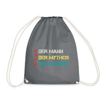 Papa Vater Vatertag Dad - Turnbeutel - Grau - Vorne