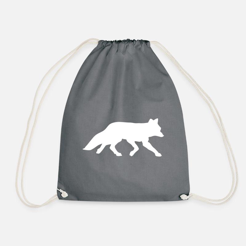 fuchs silhouette - Turnbeutel - Grau